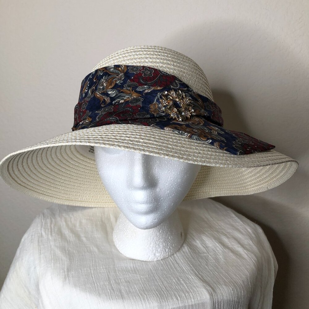 New "Sonoma" Ladies Hat- Embellished with beautiful Silk Hat Tie